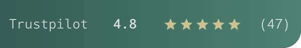 Trustpilot 4.8 from 47 reviews